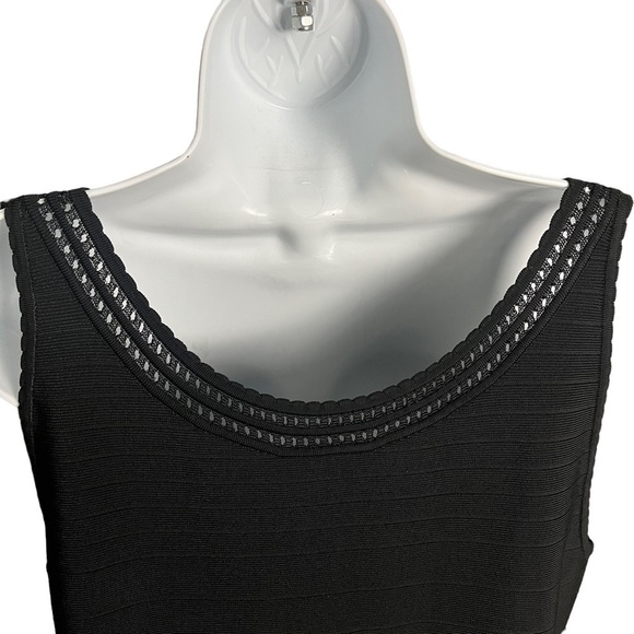 Diane Von Furstenberg DVF Sleeveless Scoop Neck Stretch Black Dress Size Large - Picture 9 of 13